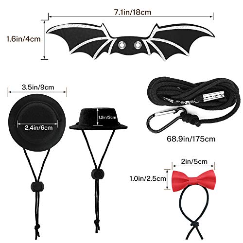 Vavopaw bearded dragon lizard leash harness (s/m/l 3 pack), adjustable leash bat wings costume accessories with hat & bow tie collar for lizard reptile, gecko, iguanas, amphibians & small animals 8 Vavopaw bearded dragon lizard leash harness (s/m/l 3 pack), adjustable leash bat wings costume accessories with hat & bow tie collar for lizard reptile, gecko, iguanas, amphibians & small animals - image 9