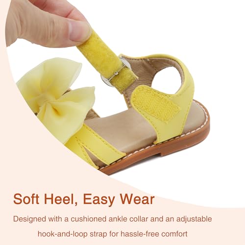Image of Girls Dress Sandals Comfy Hook and Loop Summer Shoes for Toddlers