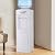 Hot & Cold Top Loading Water Dispenser, 3/5 Gallons Water Cooler with 2 Temperature Settings, Child Safety Lock & Storage Cabinet, Water Cooler Dispenser for Home,Office, Dormitory (White, Vertical)