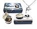 Pearlina Dolphins Necklace Cultured Pearl in Oyster Set Silver tone Plated Cage W/Stainless Steel Chain 18