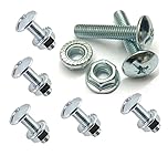 TERF® M6 X 16mm Roofing and Cable Tray Bolt with Flange Nut M6 (6mm) X 16mm Roofing Cable Tray Bolt Pozi Drive Dome Head with Serrated Hex Flange Nut Steel - Pack of 20
