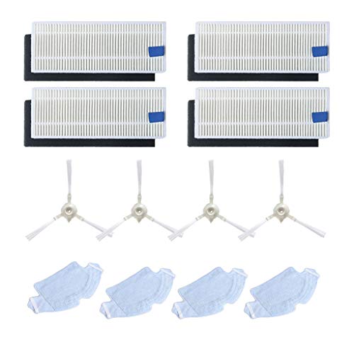Bürste Filter Mop Set für 360 S6 Saugroboter Ersatzteile Mopp Seitenbürste Filtersiebe Kehrroboter Staubsauger Zubehör Set (A)