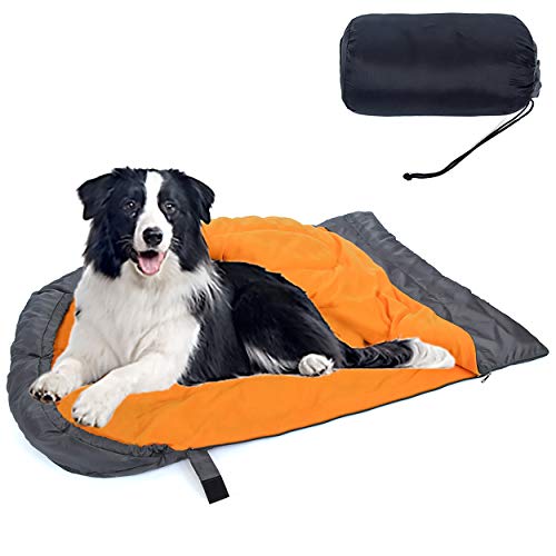 OROOTL Hundebett Schlafsack für Hunde Haustiere Warme wasserdicht Hundeschlafsack Rucksack Packbar Leichtes Hunde Waschbar Reisebett für Camping Wandern Outdoor Indoor