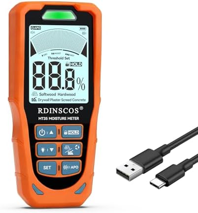 Close-up of the moisture meter's mode selection area