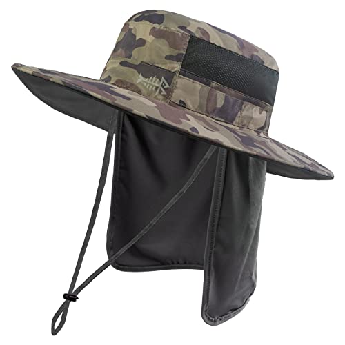 Image of BASSDASH UPF 50+ Sun Fishing Hat Water Resistant with Detachable Neck Flap