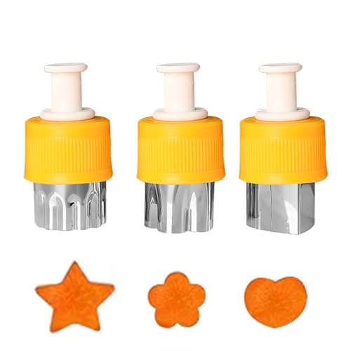 Cortador de alimentos para niños, 57 g, ligero, pequeño, cortador de galletas, cortador de frutas, cortador de forma de verduras, accesorios de cocina, sellos de pastelería, herramientas de molde, 3