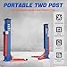 MachPro 2 Post Car Lift 8000 lbs - Portable Auto Lift & Hydraulic Vehicle Hoist for Home Garage - Mid Rise Design, 220V Motor with Tool Box & Q235 Steel Construction