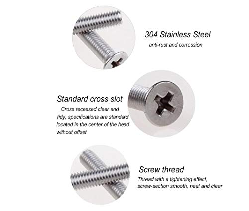 Binifimux 360Pcs M3 Countersunk Flat Head Phillips Machine Screws And M3 Hex Nuts Kit thumb #3