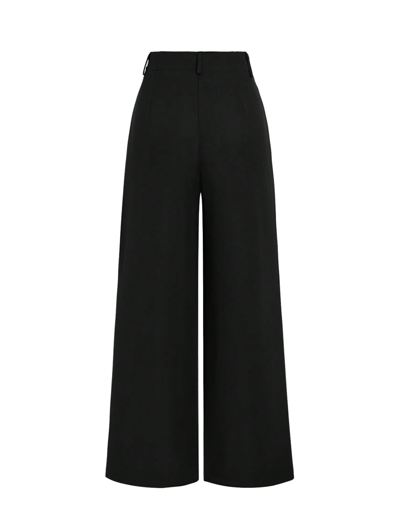 SOLY HUX Damen Lange Hose Elegant Palazzon Hosen Office Casualshose Anzughose mit Reißverschluss Freizeithose Stoffhose Breite Bein Geradehose
