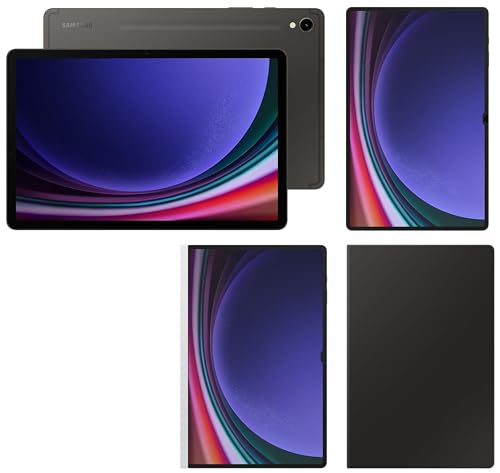 Image of Samsung Tab S9 Ultra, RAM 12 GB, ROM 256 GB Expandable, Wi-Fi Tablet, Gray with S9 Ultra Screen Protector, Transparent & S9 Ultra Notepaper Screen, White & S9 Ultra Book Cover Keyboard, Black