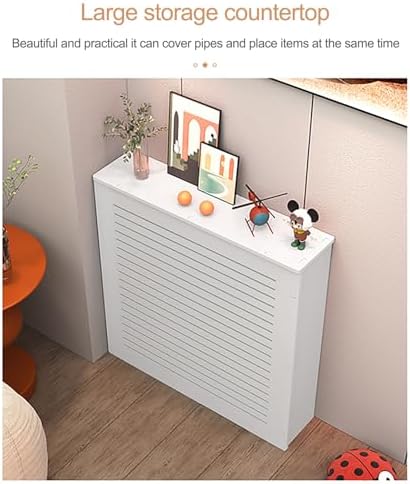 Louvered Radiator Cover with Shelf - Stylish Heating Cabinet for Home & Office, Easy Assembly, Decorative Design, Space-Saving Solution, Durable Construction