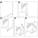 Nobo durchsichtige Schreibtisch-Trennwand aus Acryl, Freistehende Schutztrennwand, Hygieneschutz, Premium Plus, 800x1000 mm, 1915497