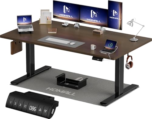 Homall Höhenverstellbarer Schreibtisch 160x80cm mit USB-A...