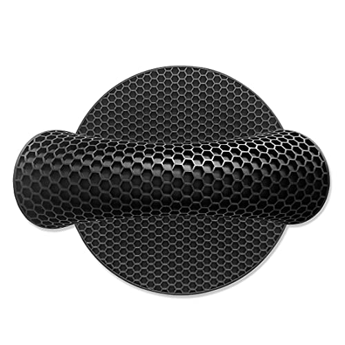 Silicone Trivets Mat Multi-Purpose Drying Trivet Mat Heat Resistant to 464°F, Pot Holder, Waterproof, (Set of 2) Non Slip, Flexible, Durable, Dishwasher Safe (Black)