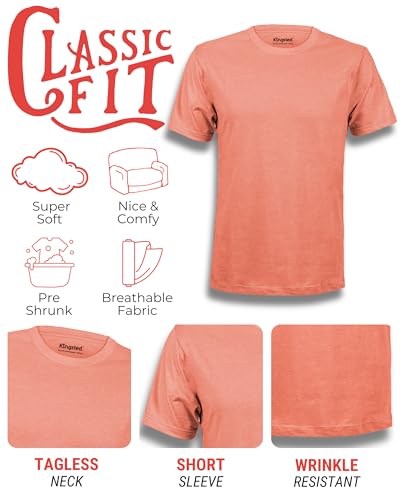 Image of Kingsted T-Shirts for Men Pack - Royally Comfortable - Super Soft Premium Fabric - Well-Crafted Classic Tee