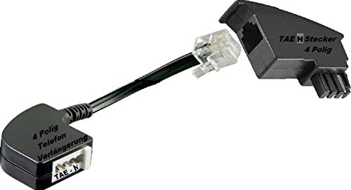 30 m - N - Alargador (Conector TAE N - TAE-N TAE 30 m Fax Cable alargador Cover