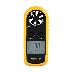 Anemómetro Digital Portátil Velocidad del Viento T...: 【Construcción duradera】 - Construida con materiales robustos, este medidor de velocidad del viento está diseñado para soportar los rigores del uso al aire libre. Su carcasa duradera lo protege de salpicaduras e impactos, lo que lo hace confiable en v...
