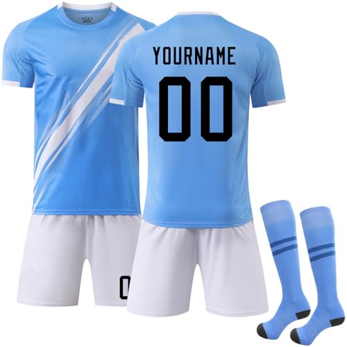XYYYHTL Maglia Calcio per Bambini Adulti Personalizzabile 25/26 Set di Maglie da Calcio Bambino Uomo Maglietta Completo Tuta Completino da Allenamento per il Calcio Camicia, Pantaloncini e Calzini