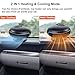 Car Heater, 12V 180W Portable Windshield Defogger and Defroster, 2 in1 Fast Car Heater Defroster Plugs in Cigarette Lighter,Auto Heater for Car With Scution Holder