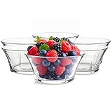 Glasmark KROSNO 1992 Eisbecher Eisschale Dessert 12 cm Durchmesser Glas Robust Spülmaschinenfest Hochglanz Transparent