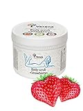 👍 El exfoliante corporal Verana Professional "Strawberry" fue desarrollado para una limpieza suave y cuidado de la piel, así como para la limpieza y el cuidado de la piel antes del masaje, el paquete y varios tratamientos corporales de SPA. Un componente único del exfoliante corporal es un extracto de fresa aceitoso y natural