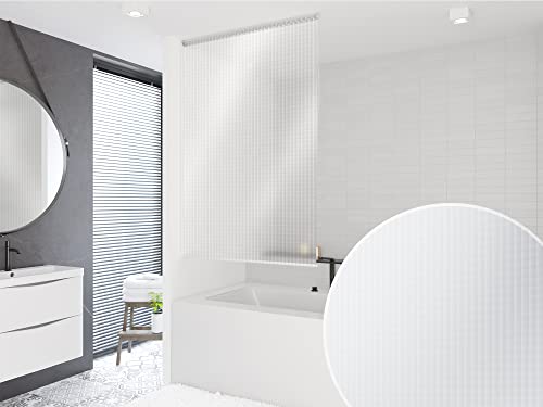 KS Handel 24 Basic DUSCHROLLO PEVA 160x240 cm 3D Optik TRANSPARENT MOSAIK! Shower Rollo Curtain!