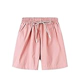 Toddler Boys Short Casual Pants Plain Color Fan Sports Lace Up Beach Summer Baby Shorts Harem Baby (Pink...