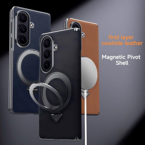 Étui Fold8 Ultra marron cuir cover avec charnière hinge case robuste - 5