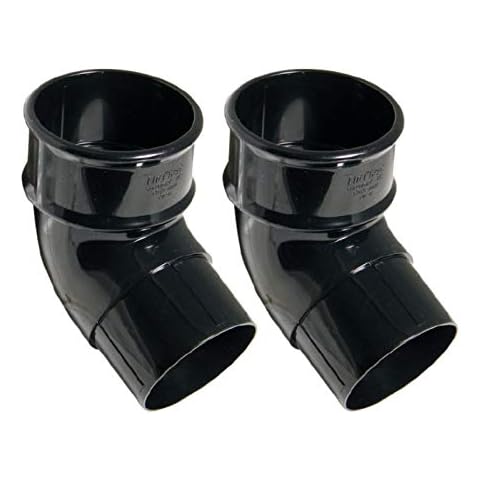 FLOPLAST 68mm Round Gutter Pipe Offset Bend Pack Cover