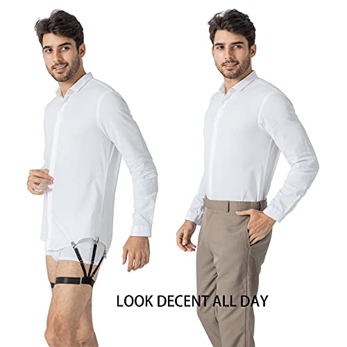 Shirt Stays for Men Shirttail Holder Men's Dress Shirt Garters Keep Your Shirt Tucked In, Shirt Tucker 1 Pair2