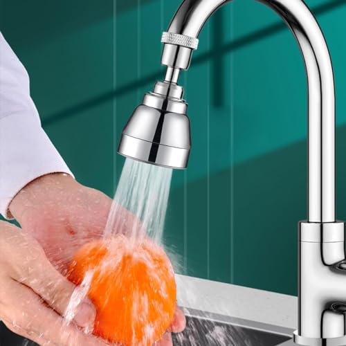 Image of Kitchen Faucet Aerator - Faucet Spray Head Replacement 360 Rotatable,Stainless Steel 3 Flow Modes,Anti-Splash,Water Saving Sink Faucet (Medium, Pack of 1)