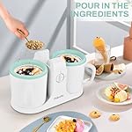 Pukomc Ice Cream Maker Machine for Home Use, with Two Ice Cream Bowls,Simple Operation and Easy to Clean,White Green - Image 4