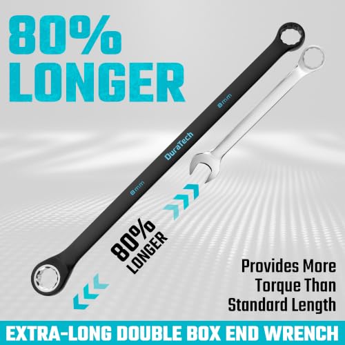 Image of DURATECH 8 mm Extra Long Ratcheting Wrench, Metric, CR-V Steel