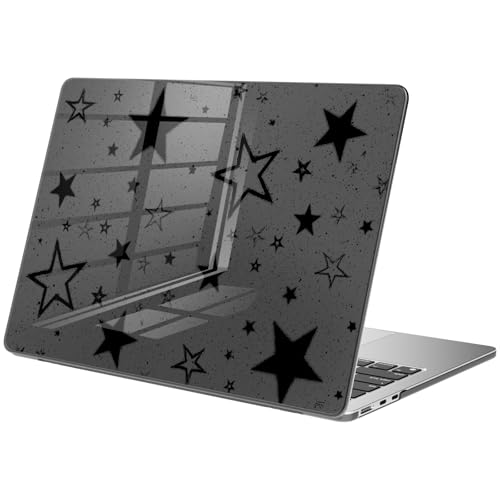 Protection Mac Air 15 pouces motif étoile Y2K coque rigide anti-rayures pour étudiante branchée