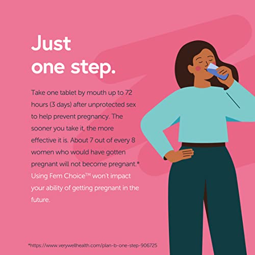 Fem Choice, Emergency Contraceptive Pill, Compare to Plan B One Step, 1.5 mg Levonorgestrel (1 Tablet)… - Thumbnail 4