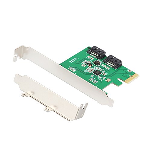 Tarjeta SATA III Port Raid PCI-e X1 ASM 1061 con dos puertos internos para disco duro SSD y HDD