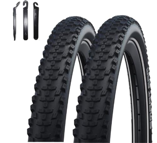 2 x Schwalbe Smart Sam Fahrradreifen Addix DD Performance Line Schwarz/Reflex 65-622 (29 x 2.60) inkl. Reifenheber