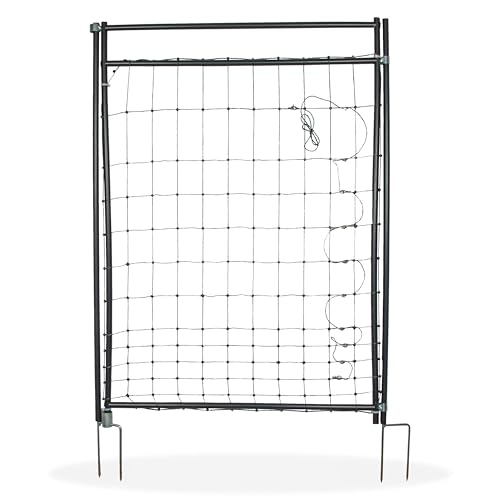 horizont Hotgate porte pour filet de clôture, porte pour filets électroniques, porte pour filets de clôture - 120 cm de hauteur, électrifiable