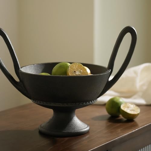 Cuenco decorativo para servir en resina negra mate con acabados de alta gama para salón 5