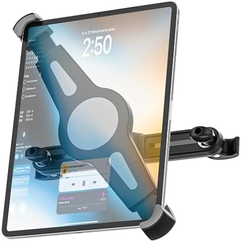 Phichy Uninversal Headrest Tablet Holder for 9.5"-14.5" iPad - Large Tablet Mount for Car Headrest, Adjutable Car Back Seat Tablet Stand for iPad Pro 12.9/Air, Surface Pro/Go, Tabs, Other 13" Devices Cover