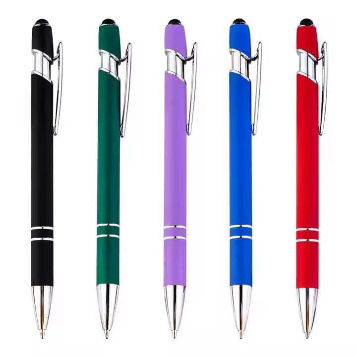 STARFLYER 2 in 1 Stylus Pen Set Retractable Ballpoint with Stylus Tip for Touch Screens, 1.0 Mm Pastel Color Metal Pen for Touch Screens | 5 Pcs.