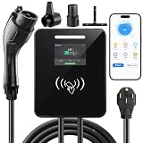 48A Level 2 EV Charger, 240V 11.5kW High-Speed J1772 Electric Vehicle Charger with 20ft NEMA 14-50 Plug, Smart APP/Wi-Fi Control