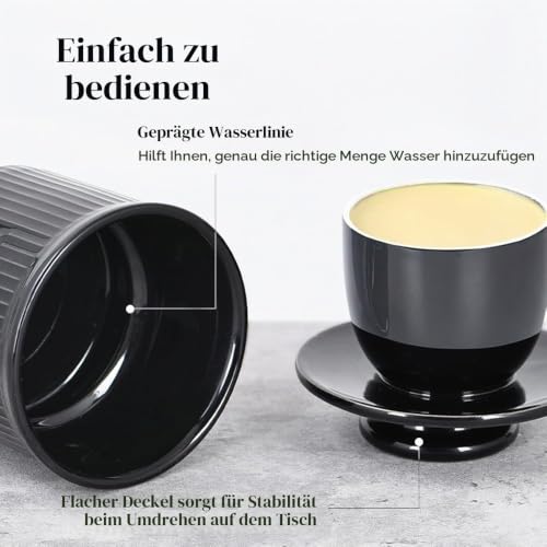 Schwarz Butterglocke, französische Butterdose mit Deckel, um Butter für den täglichen Gebrauch frisch zu halten… – Ansicht 3