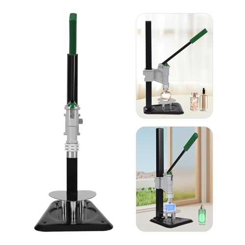 Perfume Bottle Capper Machine, Manual Short Base Desktop Bottle Sealer Perfume Bottle Capper Perfume Making Kit for 0.512in/0.519in Plastic Buckles of the Electrolytic4