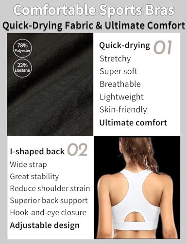 Image of Paeceioni Sports Bras for Women High Support, Women's Sports Bras, Everyday Comfy Sleeping Bras, Comfortable Bras for Women