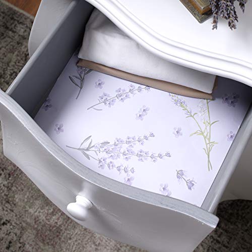 Floral Scented Paper Drawer Liners For Cabinets - 6 Sheets - Lavender #TOP1
