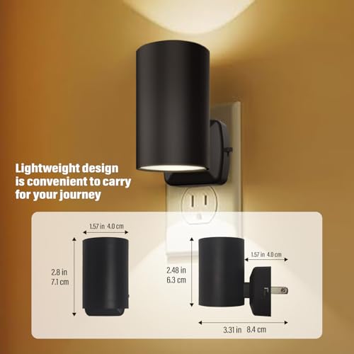 Image of Night Lights Plug into Wall: ETL Certified Soft White 2700K Dusk to Dawn Sensor Dimmable LED Plug in Night Light for Hallway Bedroom Stairway Wall Socket - Modern Night Light(2 Pack)