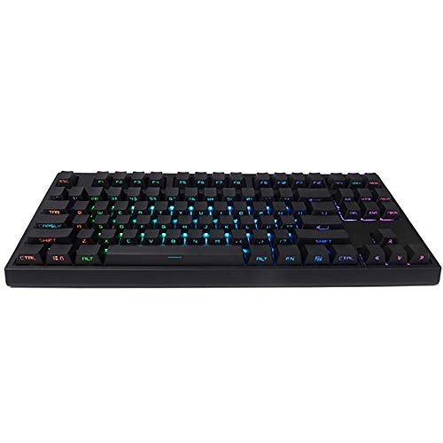 Preisvergleich Produktbild Keycool Gaming-Tastatur (87 RGB) mit seitlicher Beleuchtung und Gateron-Switches, mechanische Tastatur (Gateron Blue)