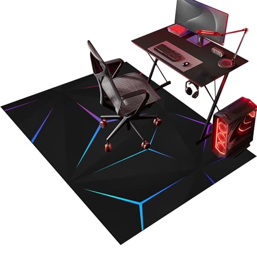LXSDGVZD Alfombra Silla Ruedas Gaming Oficina, Alfombra Silla Escritorio Protectora Suelo Ruedas 70 x 100 cm Alfombrilla para Silla Gaming Antideslizante Protector Suelo para Gaming Oficina Ordenador