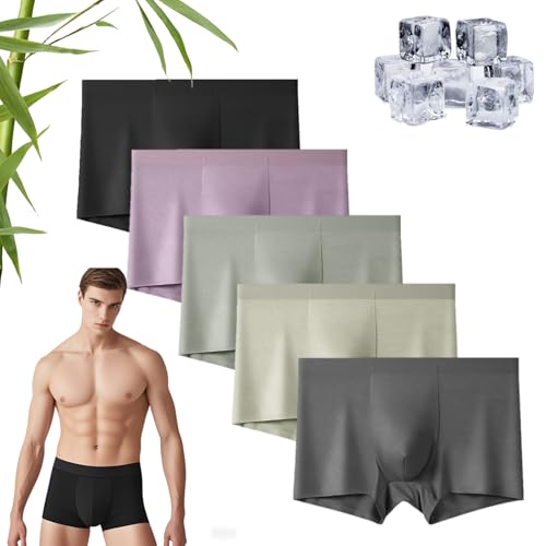 E-ALLDIR Bamboo Fiber Boxer Briefs,Calzoncillos Tipo BóXer De Fibra De Bambú,Calzoncillos Tipo BóXer De Fibra De Bambú(Mix, XXXXL)